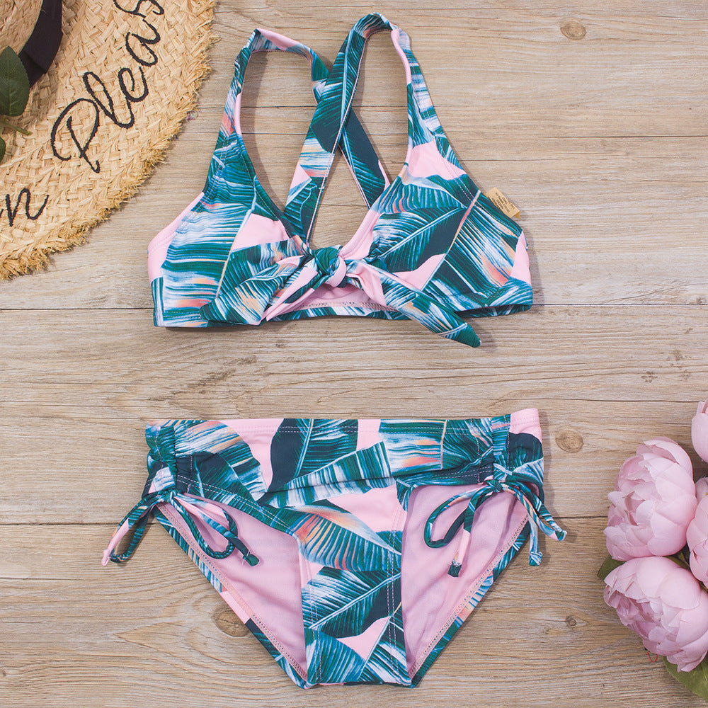 Kid Girls Leaf Split Swimsuit Swimwear