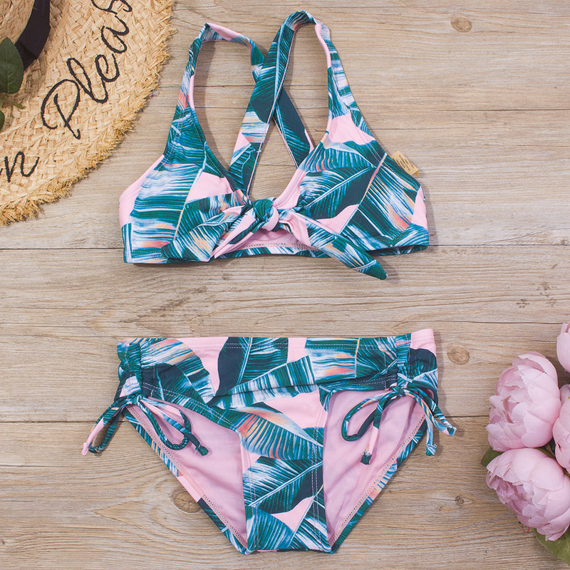 Kid Girls Leaf Split Swimsuit Swimwear