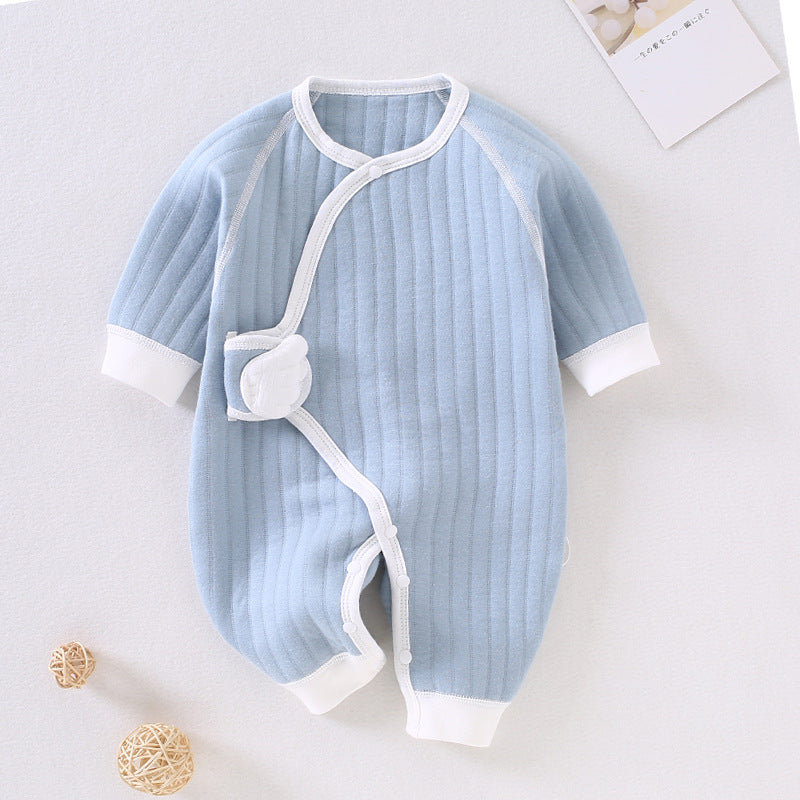 Baby Autumn Winter Warm Butterfly Nascent Cotton Rompers