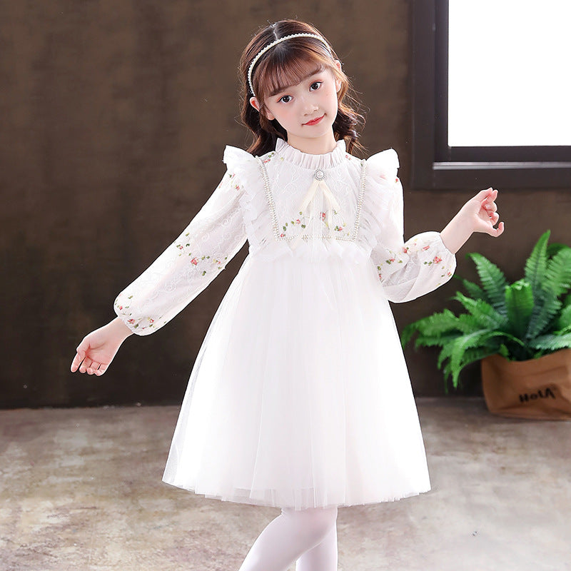 Girls Mesh Chiffon Princess Dress