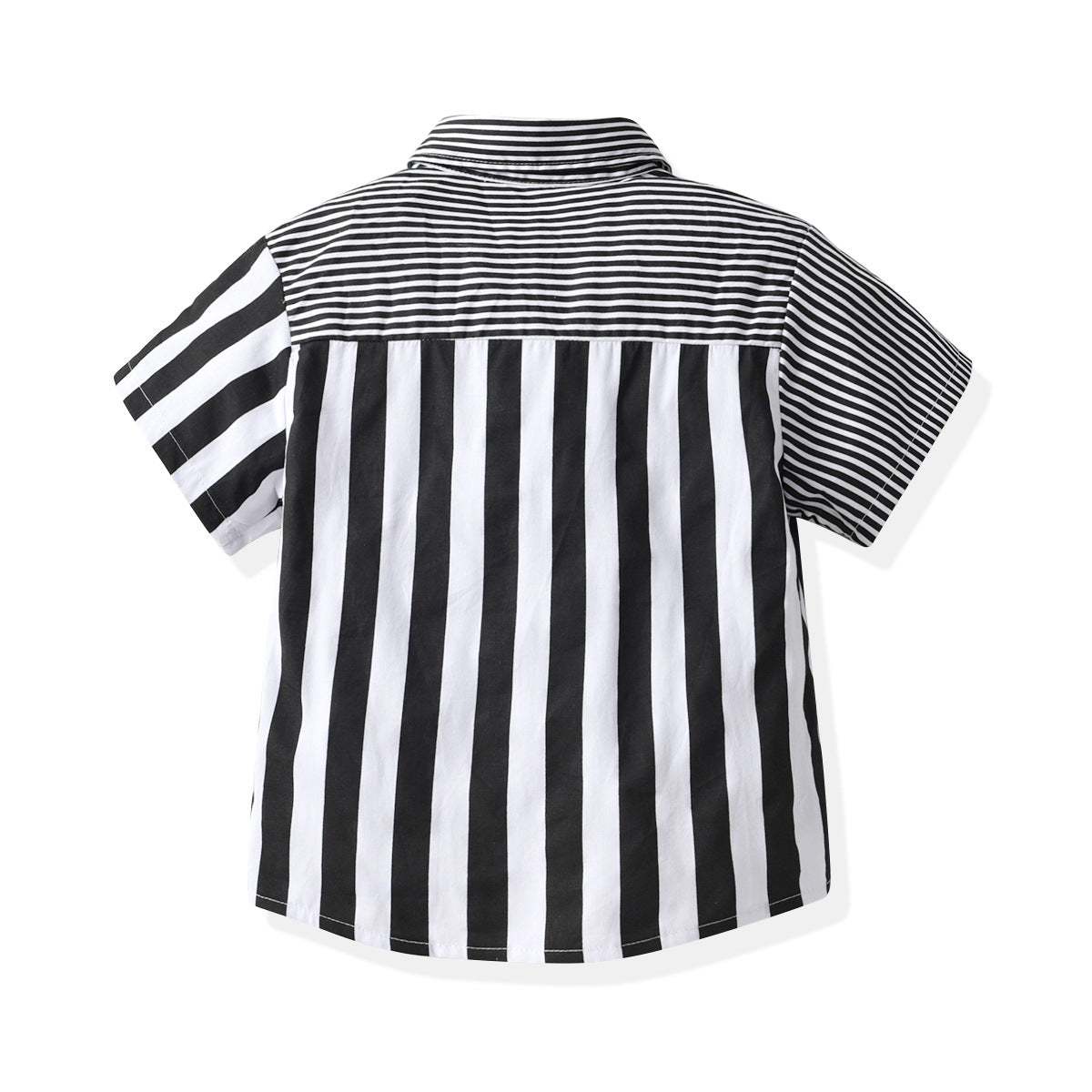 Kid Baby Boy Suit Summer Short Sleeve Striped Suspenders 2 Pcs Set