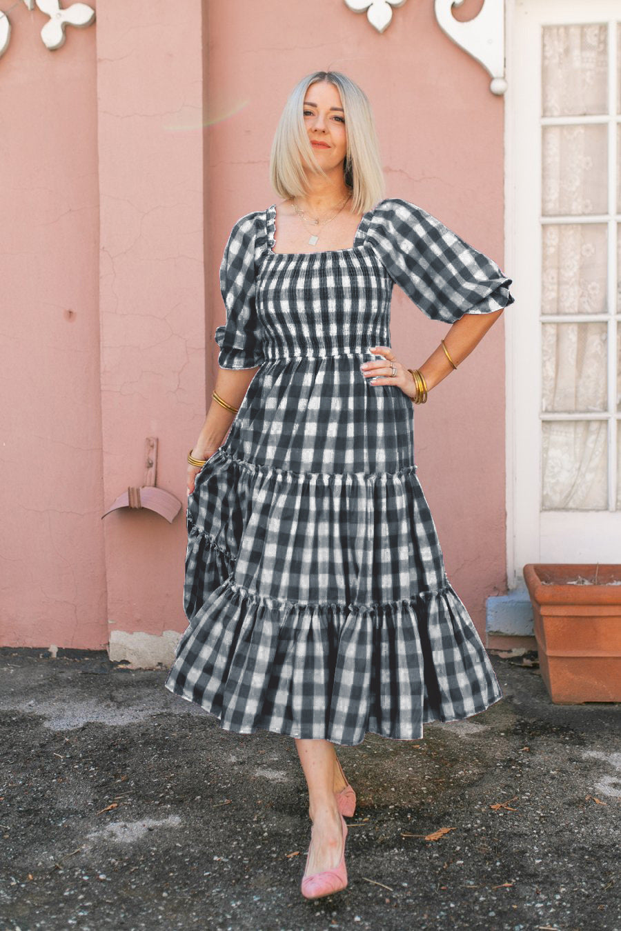 Family Matching Parent-child Bohemian Long Square Collar Dresses