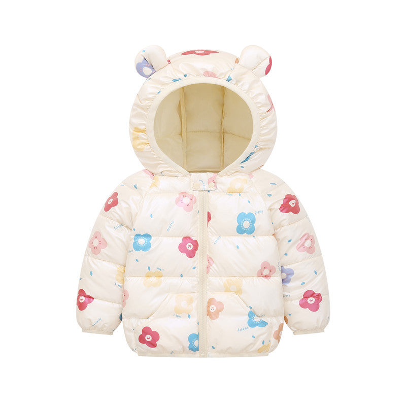 Baby Girl Cotton-padded Autumn Winter Windproof Cotton-padded Coats