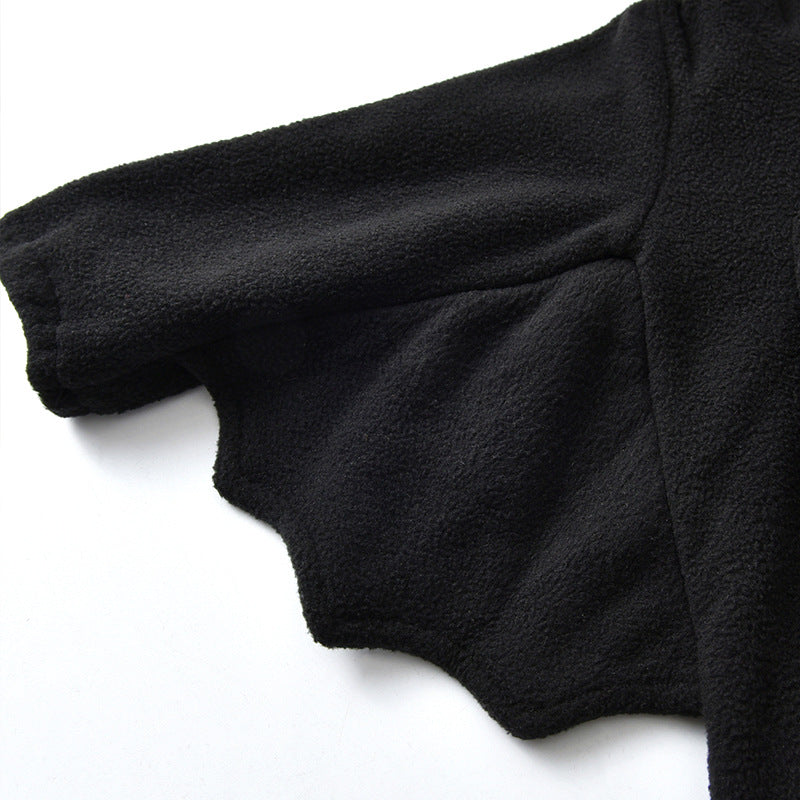 0-18M Autumn Winter Baby One-piece Halloween Bat Hooded Little Devil Rompers