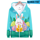 Kid Boy Girl Easter 3D Printed Hoodies Zipper Coats