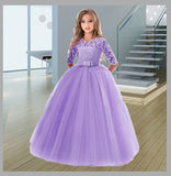 Kid Girl Princess Bow Party Formal Dress