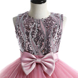 Kid Girl Princess Autumn Sequined Party Dresses