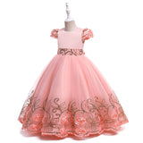 Kid Girl Princess Floor Length Party Sequin Party Ball Gown Dresses