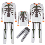 Family Matching Halloween Bone Print Parent-child Outfit Pajamas