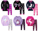 Kid Girl Air Conditioning Cotton Long Sleeve Threaded Pajamas
