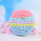 Kids Cartoon Backpack Change Purse Cute Doughnut Silicone Bag