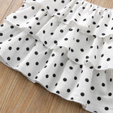 Summer Kid Baby Girls Polka Dot Halter Top Jean Shorts 2 Pcs Sets