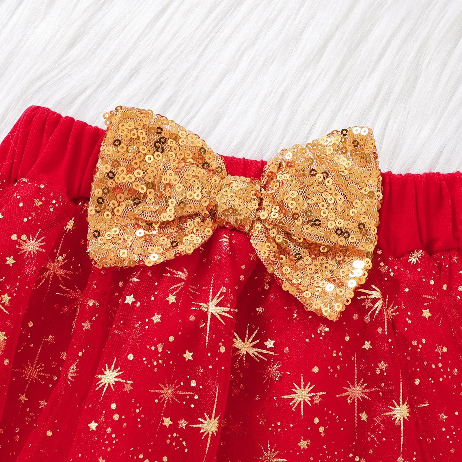 Baby Girl Christmas Fly Sleeve Harley Net Yarn Dresses