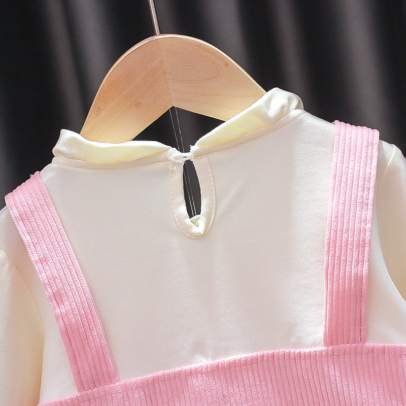 Kid Baby Girl Dress Autumn Cute Western 2 Pcs Sets