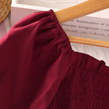 Kid Girl Spring Autumn Long Sleeve Printed Flower Dresses