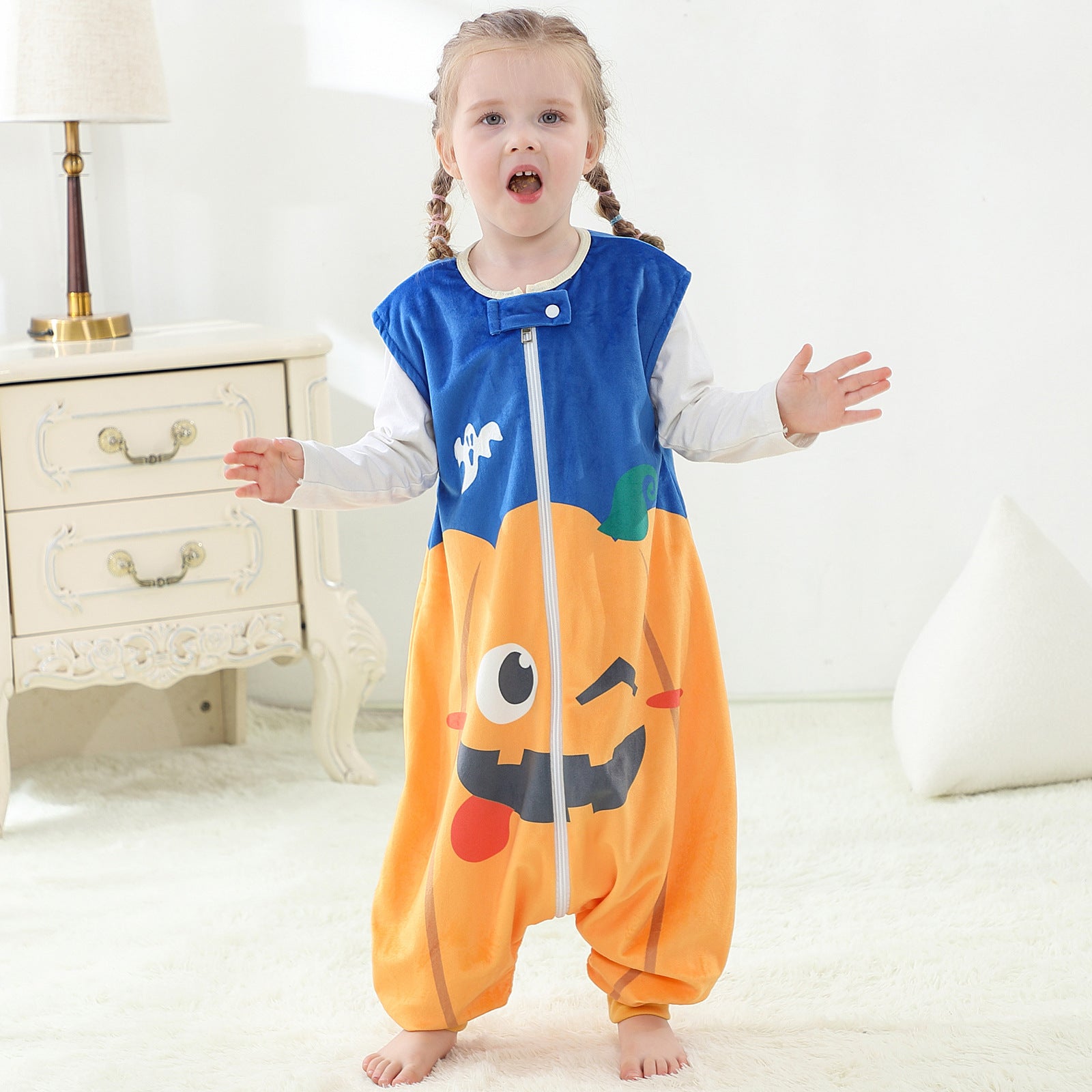 Kid Baby Girl Sleeveless Bodysuit Pajamas Sleepwear