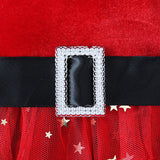 Kid Baby Girl Christmas Pentagram Sequin Gauze Dresses