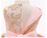 Kid Baby Girl Princess Train Cake Pompadour Ins Sleeveless Jacquard Dresses