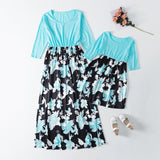 Family Matching Parent-child Mother Daughter Stitching Dress