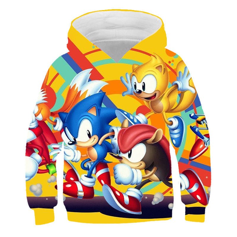 Kid Cartoon Pullover Hoodie 3D Digital Printed Casual Tops