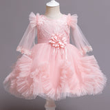 Baby Girl Princess Piano Performance Gauze Pompous Flower Dress
