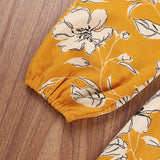 Kid Girls Fall Retro Long Sleeve Winter Flower Dresses