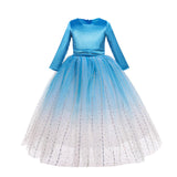 Kid Girl Long Sleeve Autumn Birthday Princess Piano Performance Dresses
