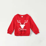 Family Matching Parent-child Autumn Red Sweatshirts