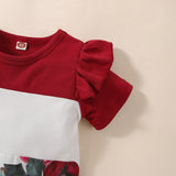 Baby Boy Mosaic Printed One-piece Climbing Romper 2 Pcs Sets