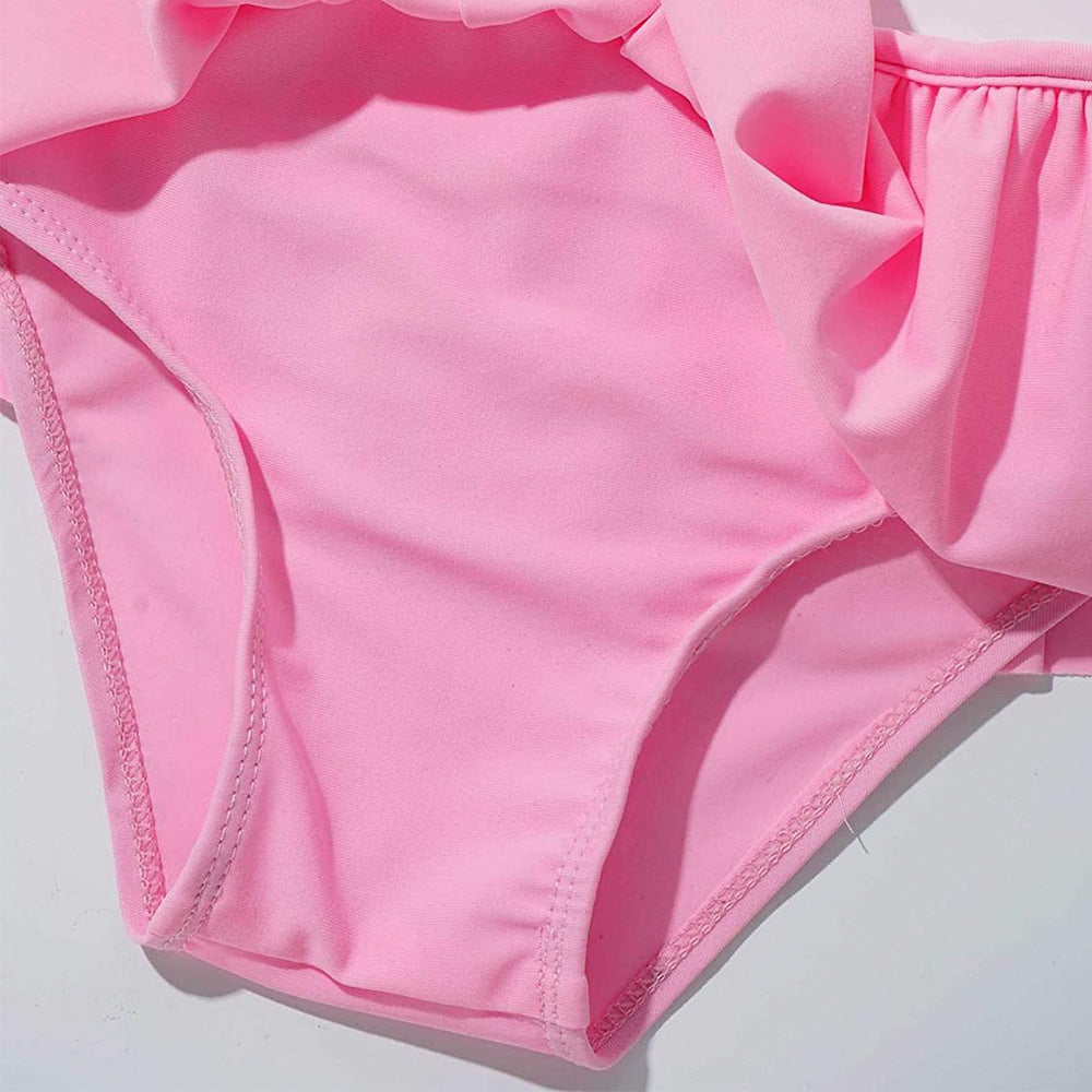 Baby Girls Divided Swimsuit Long-sleeved Briefs Soaking Swimwear