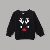 Family Matching Christmas Antler Printed Parent-child Cute Trend Shirts