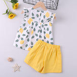 Summer Kid Baby Girl Suit Pure Color Shorts Casual 2 Pcs Sets
