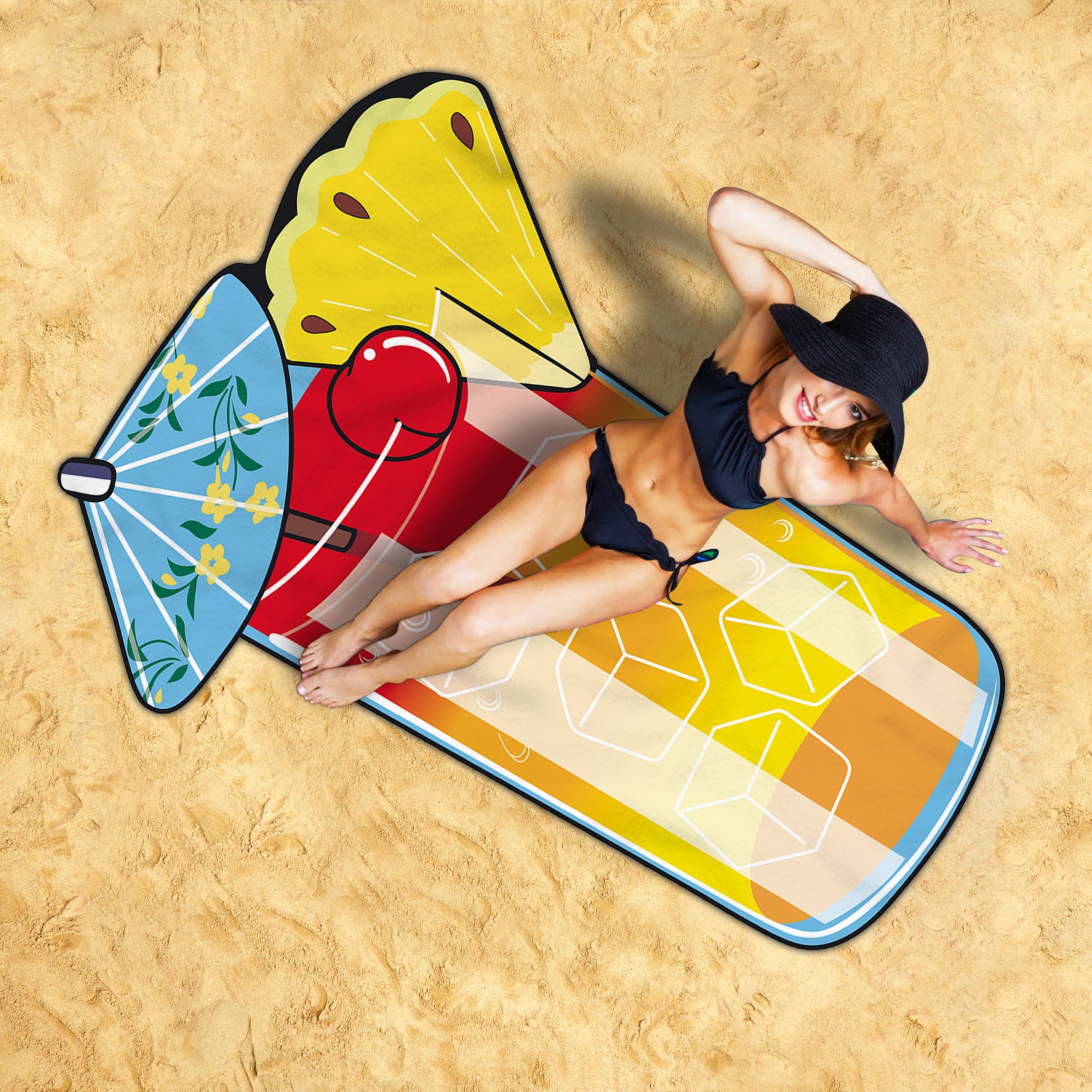Kid Adults Bikini Beach Donut Cover Up Pareos Beach Sarongs Mats Swimsuits Pajamas