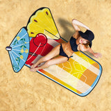 Kid Adults Bikini Beach Donut Cover Up Pareos Beach Sarongs Mats Swimsuits Pajamas