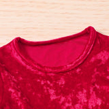 Kid Baby Girl Christmas Red Suits 2 Pcs Sets