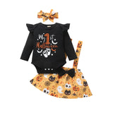 0-18M Baby Girl Halloween Long Sleeves Straps 2 Pcs Sets