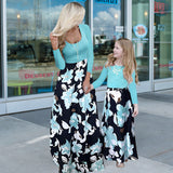 Family Matching Parent-child Mother Daughter Stitching Dress