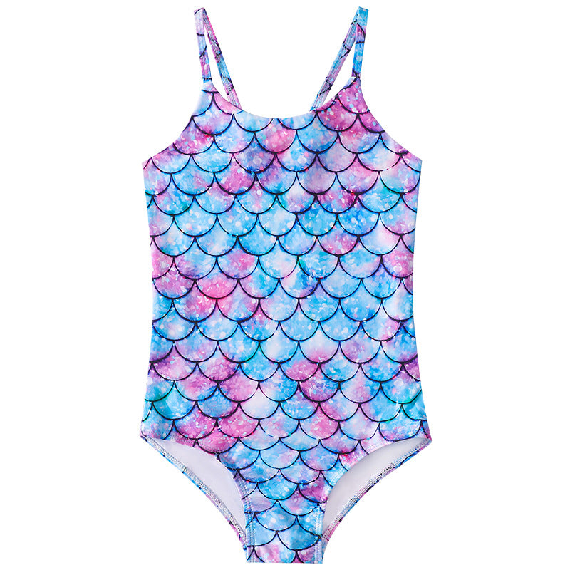 Kid Girls One-piece Swimsuit Mermaid Bathing Beach Swimwear
