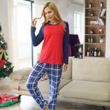 Family Matching Plaid Printed Pajamas Mother Daughter Parent-child Wear
