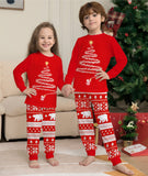 Family Matching Christmas Long Sleeve Cartoon Pajamas