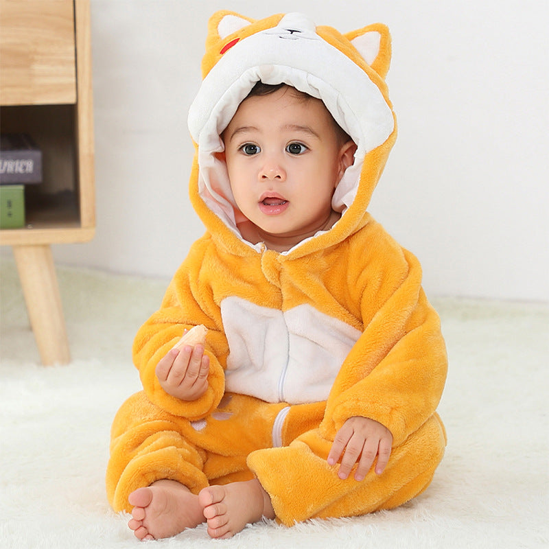 Baby Fleece Romper Cute Animal Pajamas