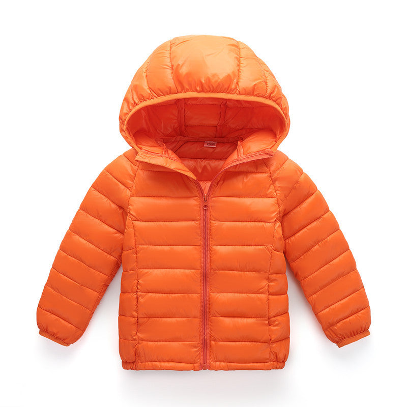 Kid Boy Girl Lightweight Down Cotton Jacket Warm Solid Coat