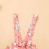 Baby Summer Easter Bunny Full Print Suspenders 3 Pcs Set