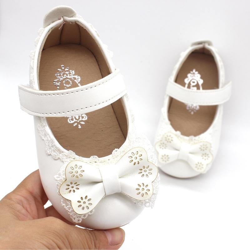 Baby Girl Bow Tie Toddlers with Soft Soles Shoes