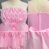 Kid Girl Princess Summer Flower Show Host Pompous Piano Performance Dresses