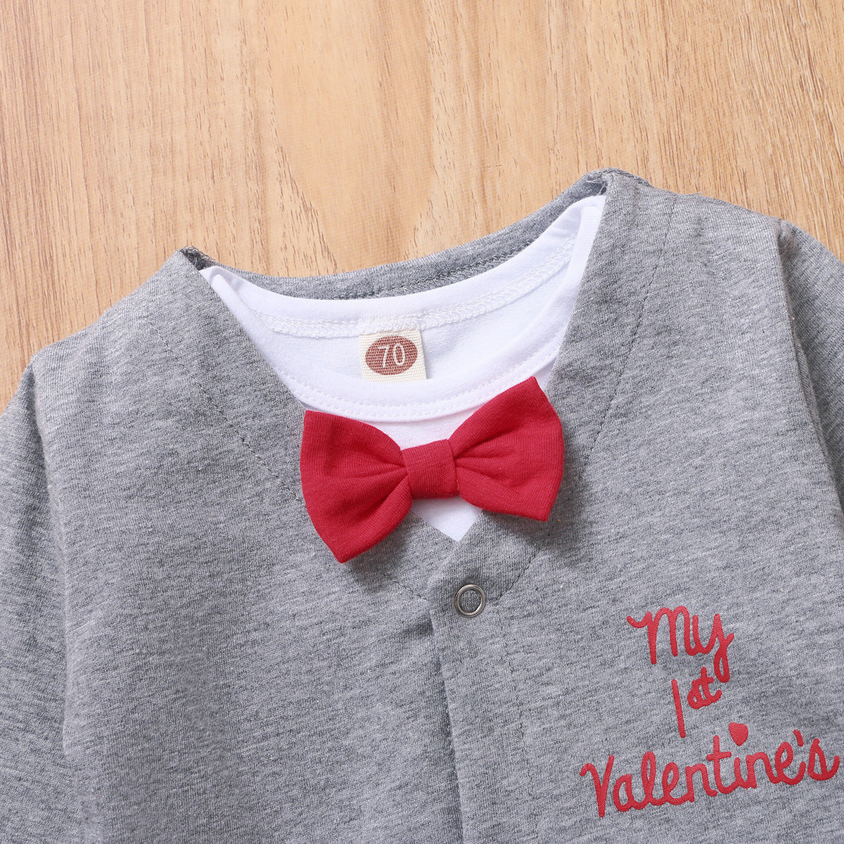 Baby Boy Valentine's Day 2 Pcs Tie Haka 2 Pcs Sets