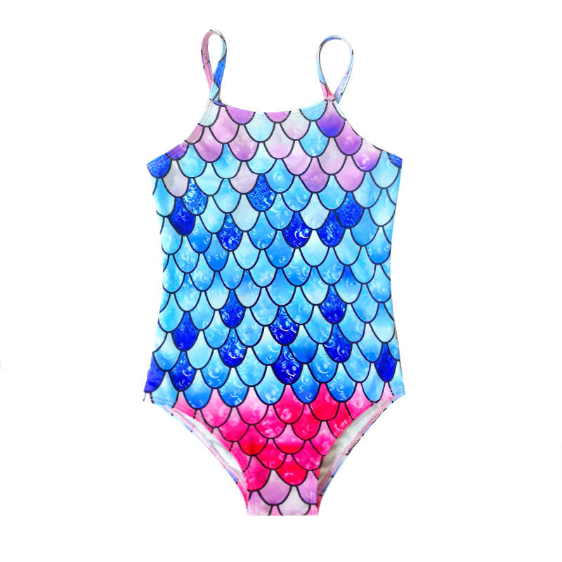 Kid Girls Swimsuit Mermaid Bathing Vacation Swimwear