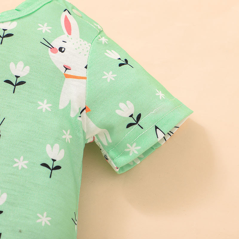 Baby Easter Newborn Harpy Crawl Suit Cute Short-sleeved Rompers