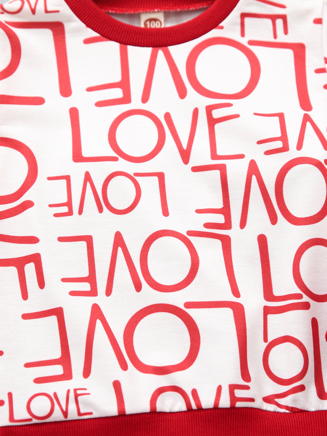 Kid Baby Boys Fashion Suit Valentine's Day  Letter Printing 2 Pcs Sets