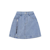 Kid Girls Short Skirt Summer Zipper Embroidered Skirts